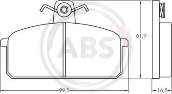 A.B.S. Комплект тормозных колодок, дисковый тормоз 36146