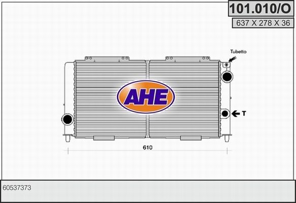 AHE Радиатор, охлаждение двигателя 101.010/O