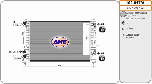 AHE Radiators, Motora dzesēšanas sistēma 102.017/A