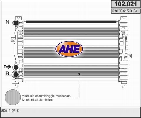 AHE Radiators, Motora dzesēšanas sistēma 102.021