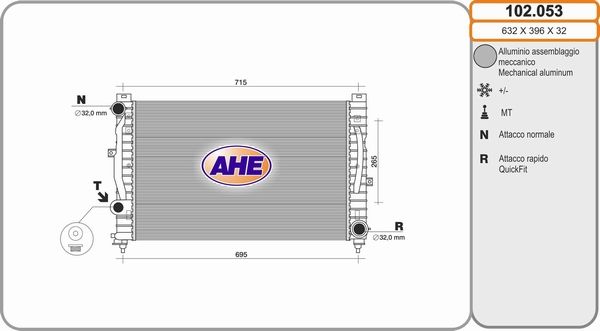 AHE Radiators, Motora dzesēšanas sistēma 102.053