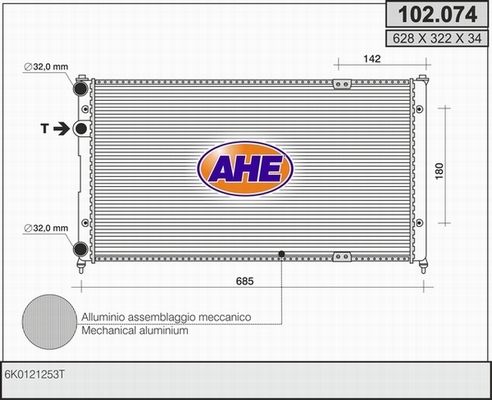 AHE Radiators, Motora dzesēšanas sistēma 102.074