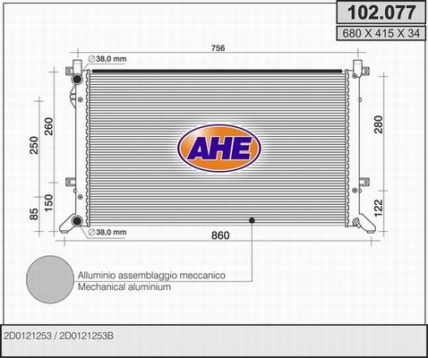 AHE Radiators, Motora dzesēšanas sistēma 102.077
