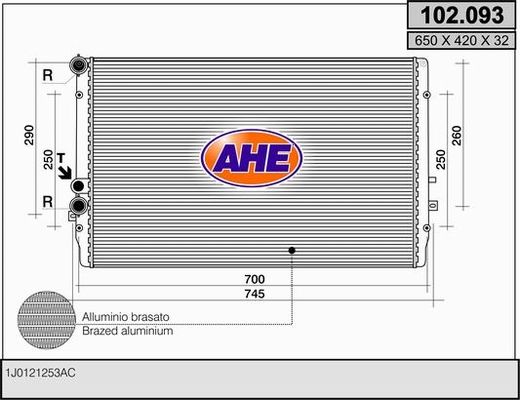 AHE Radiators, Motora dzesēšanas sistēma 102.093