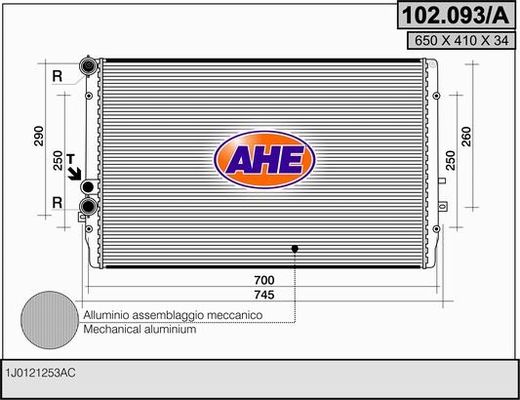 AHE Radiators, Motora dzesēšanas sistēma 102.093/A