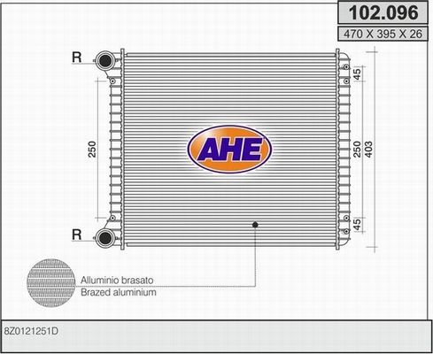 AHE Radiators, Motora dzesēšanas sistēma 102.096