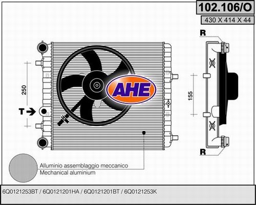 AHE Radiators, Motora dzesēšanas sistēma 102.106/O
