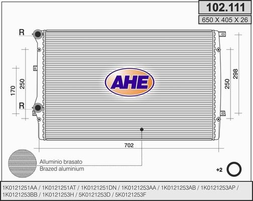 AHE Radiators, Motora dzesēšanas sistēma 102.111