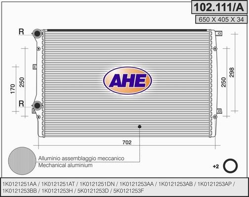 AHE Radiators, Motora dzesēšanas sistēma 102.111/A