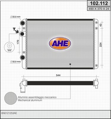 AHE Radiators, Motora dzesēšanas sistēma 102.112