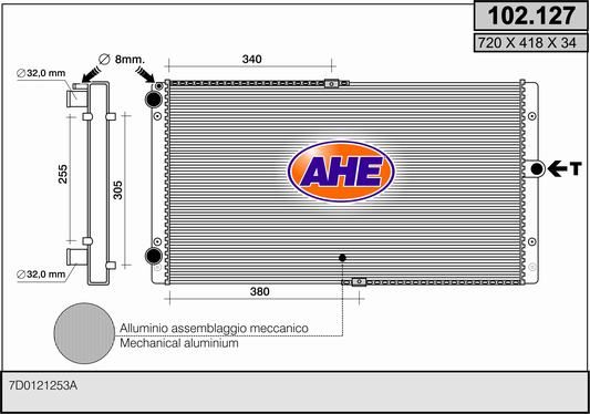 AHE Radiators, Motora dzesēšanas sistēma 102.127
