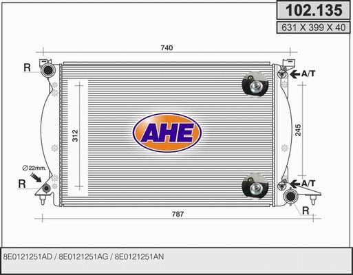 AHE Radiators, Motora dzesēšanas sistēma 102.135