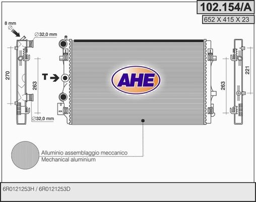 AHE Radiators, Motora dzesēšanas sistēma 102.154/A