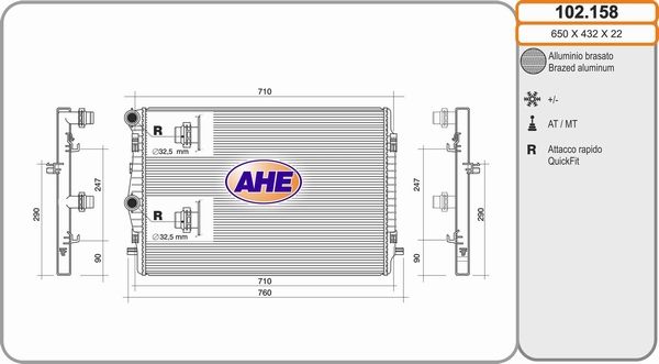 AHE Radiators, Motora dzesēšanas sistēma 102.158