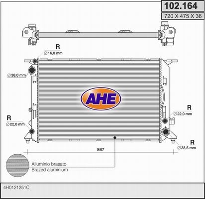 AHE Radiators, Motora dzesēšanas sistēma 102.164