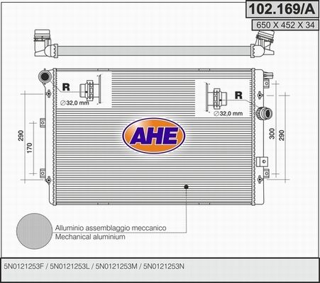AHE Radiators, Motora dzesēšanas sistēma 102.169/A