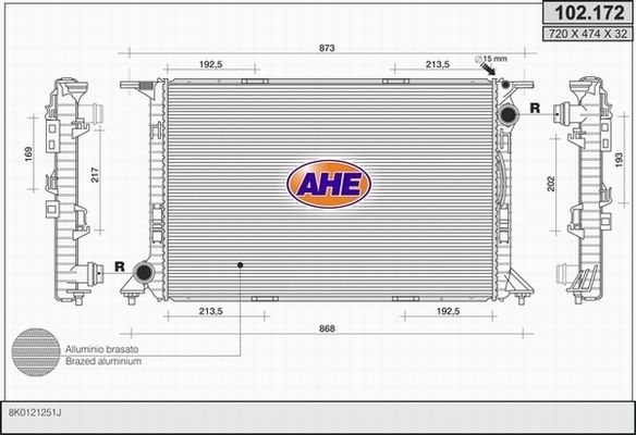 AHE Radiators, Motora dzesēšanas sistēma 102.172