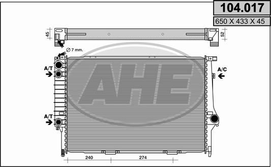 AHE Radiators, Motora dzesēšanas sistēma 104.017