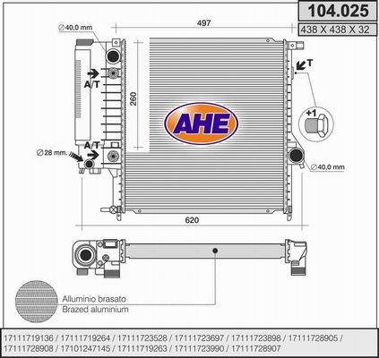 AHE Radiators, Motora dzesēšanas sistēma 104.025