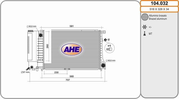 AHE Radiators, Motora dzesēšanas sistēma 104.032
