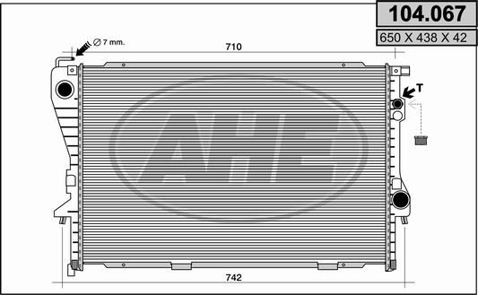 AHE Radiators, Motora dzesēšanas sistēma 104.067