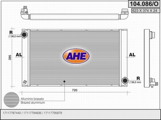 AHE Radiators, Motora dzesēšanas sistēma 104.086/O