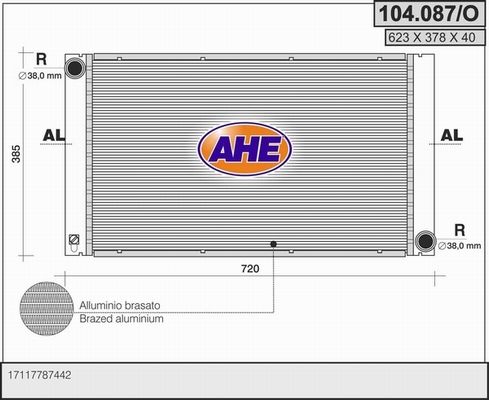 AHE Radiators, Motora dzesēšanas sistēma 104.087/O