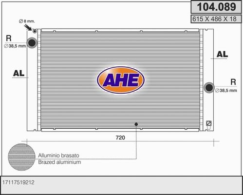 AHE Radiators, Motora dzesēšanas sistēma 104.089