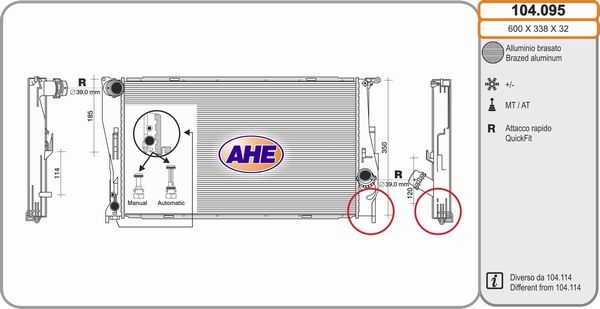 AHE Radiators, Motora dzesēšanas sistēma 104.095