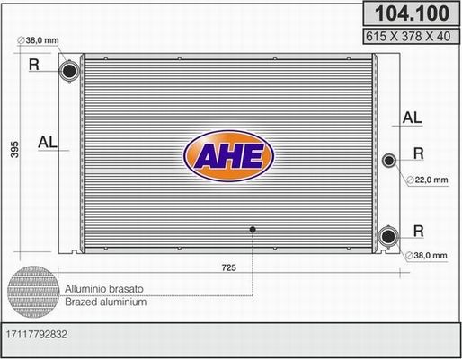 AHE Radiators, Motora dzesēšanas sistēma 104.100