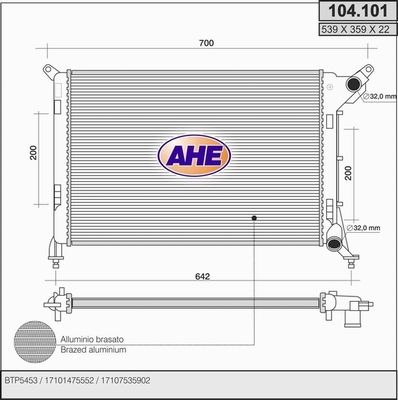 AHE Radiators, Motora dzesēšanas sistēma 104.101