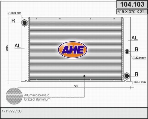 AHE Radiators, Motora dzesēšanas sistēma 104.103