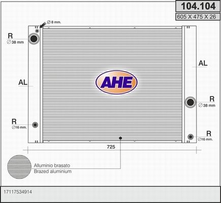 AHE Radiators, Motora dzesēšanas sistēma 104.104