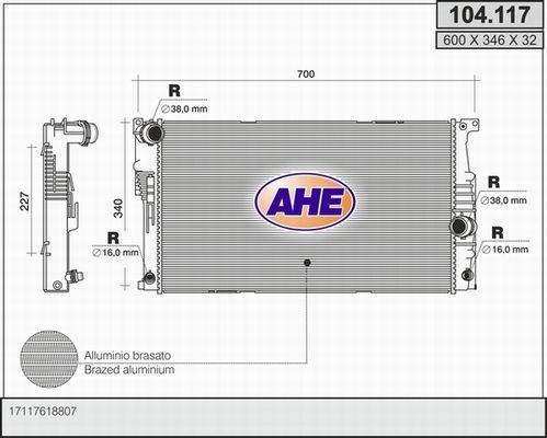 AHE Radiators, Motora dzesēšanas sistēma 104.117