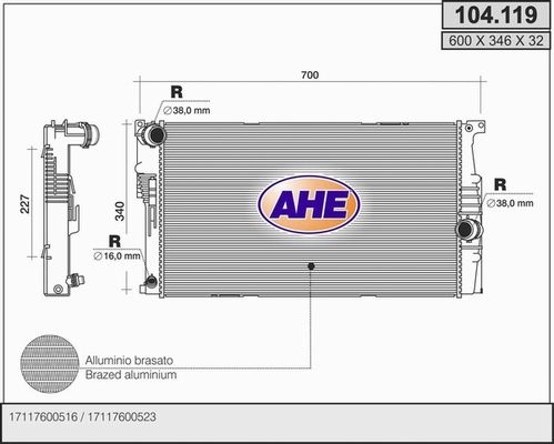 AHE Radiators, Motora dzesēšanas sistēma 104.119
