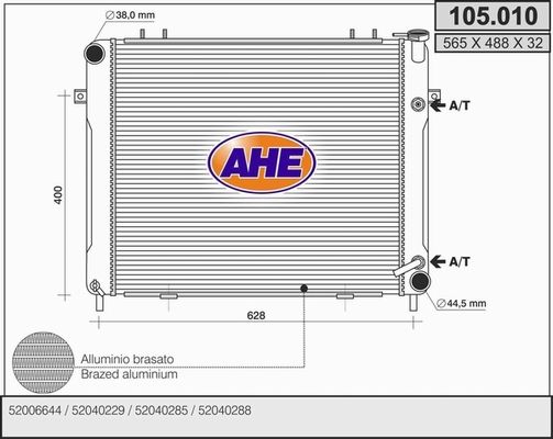 AHE Radiators, Motora dzesēšanas sistēma 105.010