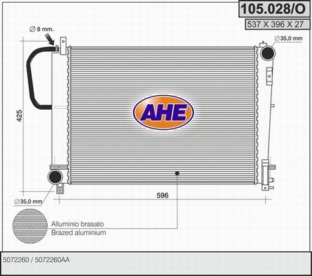 AHE Radiators, Motora dzesēšanas sistēma 105.028/O