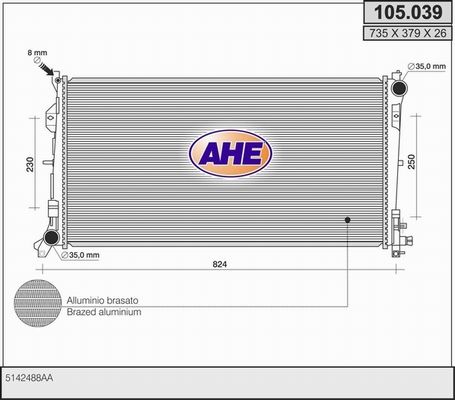 AHE Radiators, Motora dzesēšanas sistēma 105.039