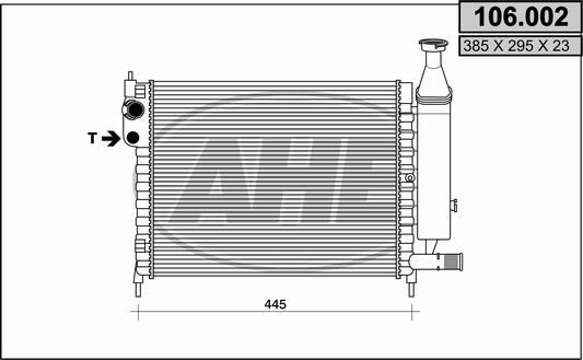 AHE Radiators, Motora dzesēšanas sistēma 106.002