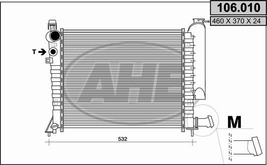 AHE Radiators, Motora dzesēšanas sistēma 106.010