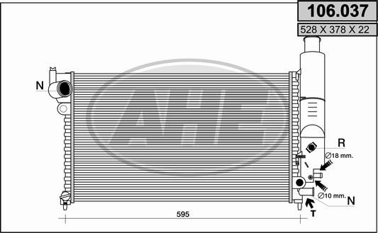 AHE Radiators, Motora dzesēšanas sistēma 106.037