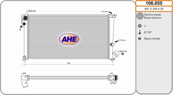 AHE Radiators, Motora dzesēšanas sistēma 106.055