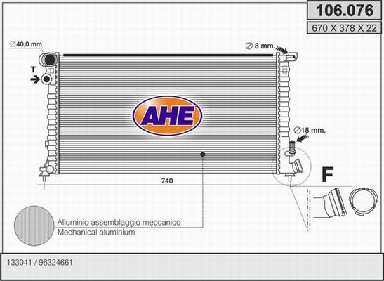 AHE Radiators, Motora dzesēšanas sistēma 106.076