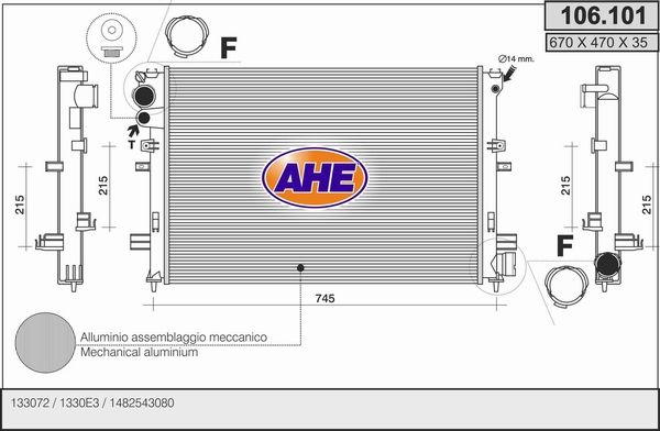 AHE Radiators, Motora dzesēšanas sistēma 106.101