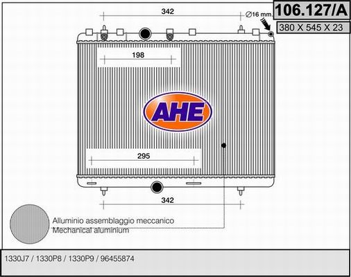 AHE Radiators, Motora dzesēšanas sistēma 106.127/A