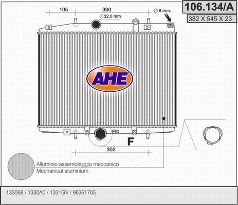 AHE Radiators, Motora dzesēšanas sistēma 106.134/A