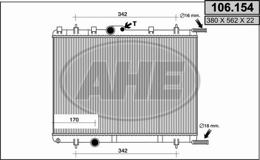 AHE Radiators, Motora dzesēšanas sistēma 106.154