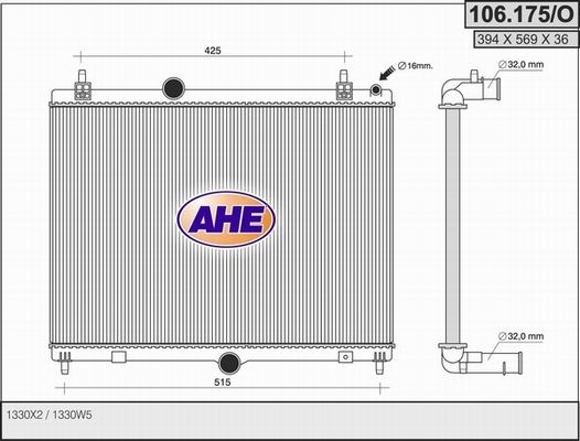 AHE Radiators, Motora dzesēšanas sistēma 106.175/O