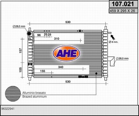 AHE Radiators, Motora dzesēšanas sistēma 107.021