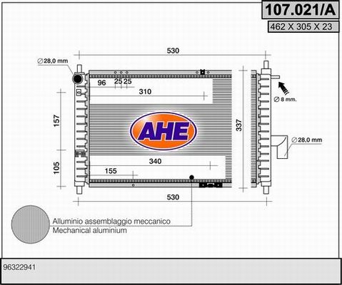 AHE Radiators, Motora dzesēšanas sistēma 107.021/A